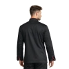 Bluza kucharska czarna długi rękaw lamówka roz.3XL